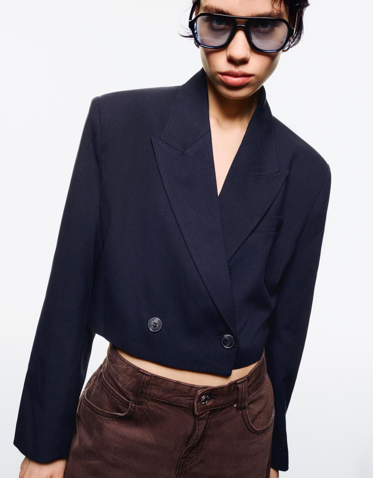 버쉬카 더블브레스트 박시 핏 블레이저 1485/752 NAVY - 상세 이미지 2