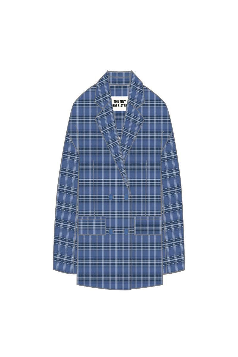 타이니코튼 체크 오버핏 테일러드 재킷 BLAZER A CUADROS SS25-707M86 ONE COLOR - 상세 이미지 3