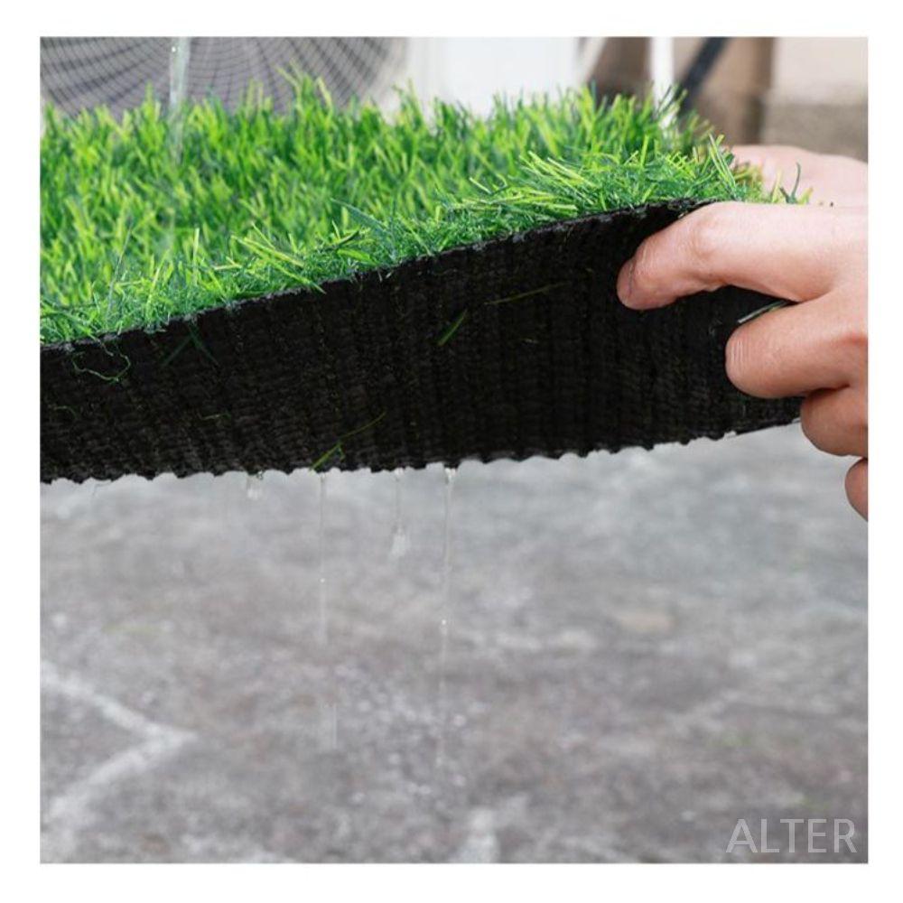 에어컨 실외기 인조 커버 잔디 소음 단열 차단 4cm 높이 2개 세트 30x80cm - 상세 이미지 4