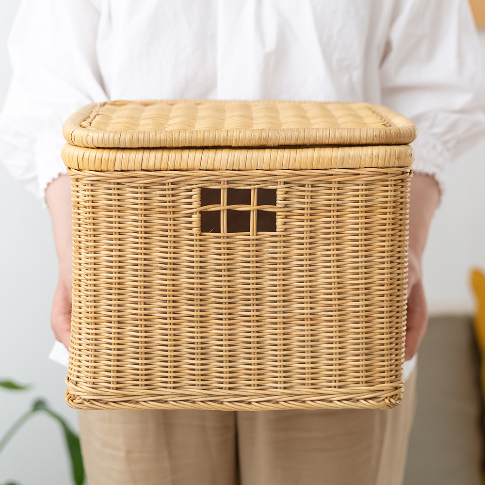 코지니아 라탄바구니 장난감 패브릭 수건 옷 수납 바스켓 정리 보관함 사각