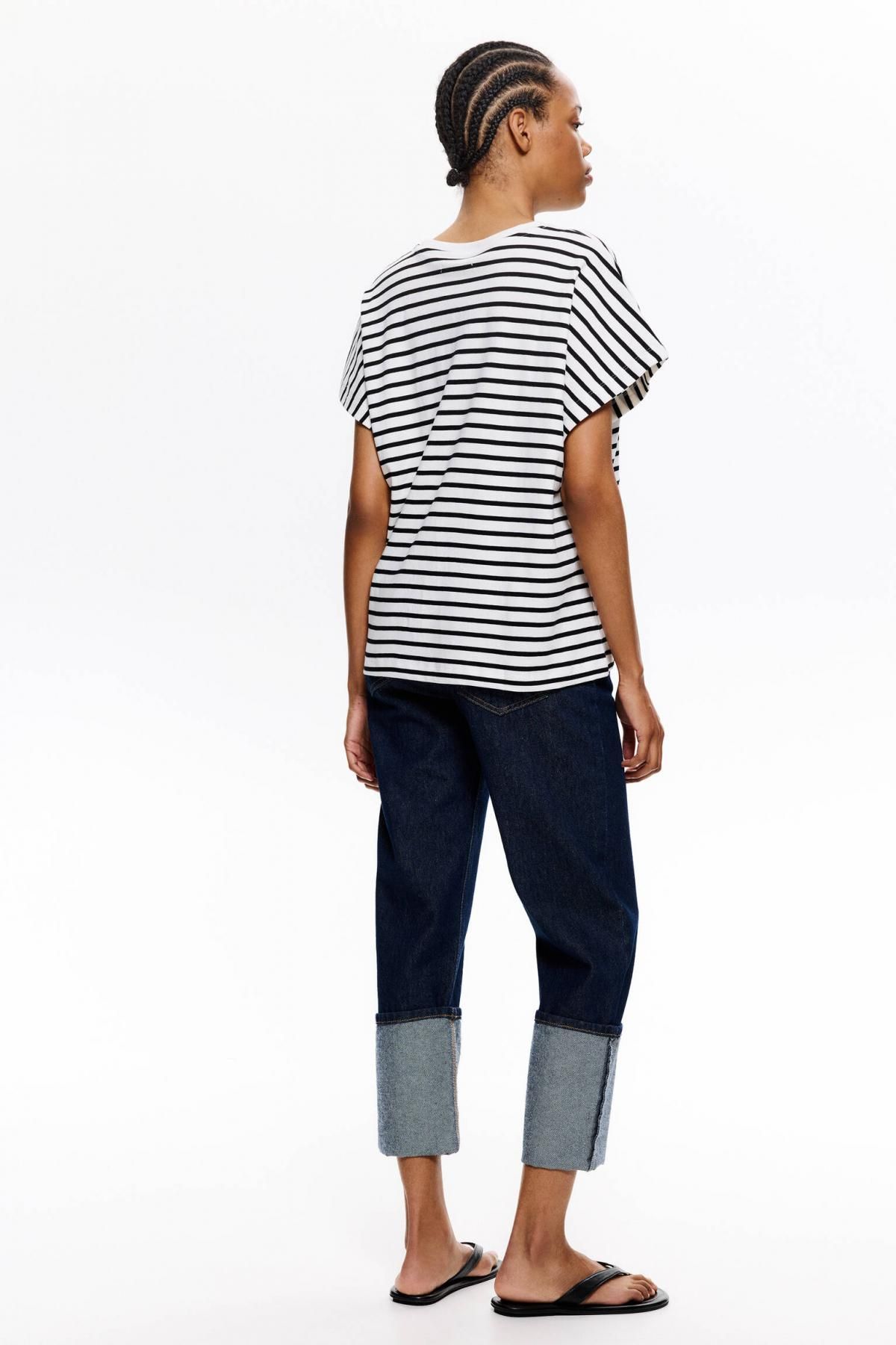 풀앤베어 스트라이프 베이직 라운드넥 반팔 티셔츠 7150/201 STRIPED - 상세 이미지 3