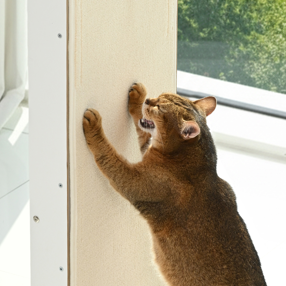 펫코본 고양이 수직 원목 스크래쳐 카페트 교체형 철제프레임 대형