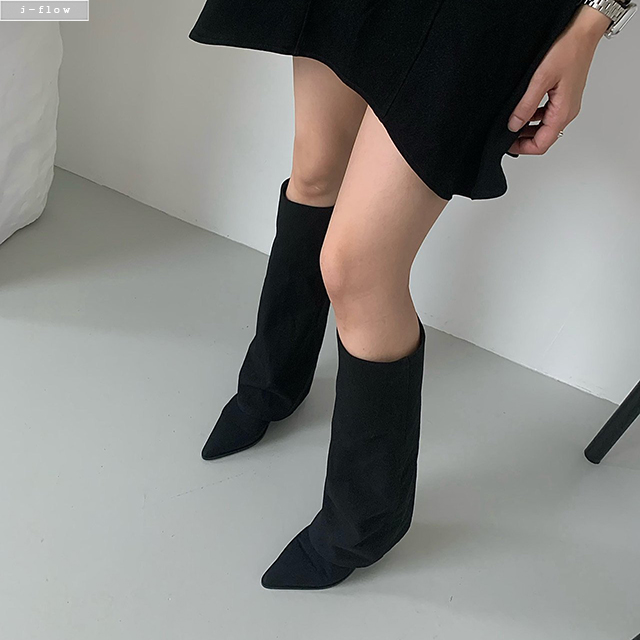 스테나 레이어드 폴딩 워머 롱부츠 2col 가을 겨울 유니크 트렌디 앵클부츠 제이플로우