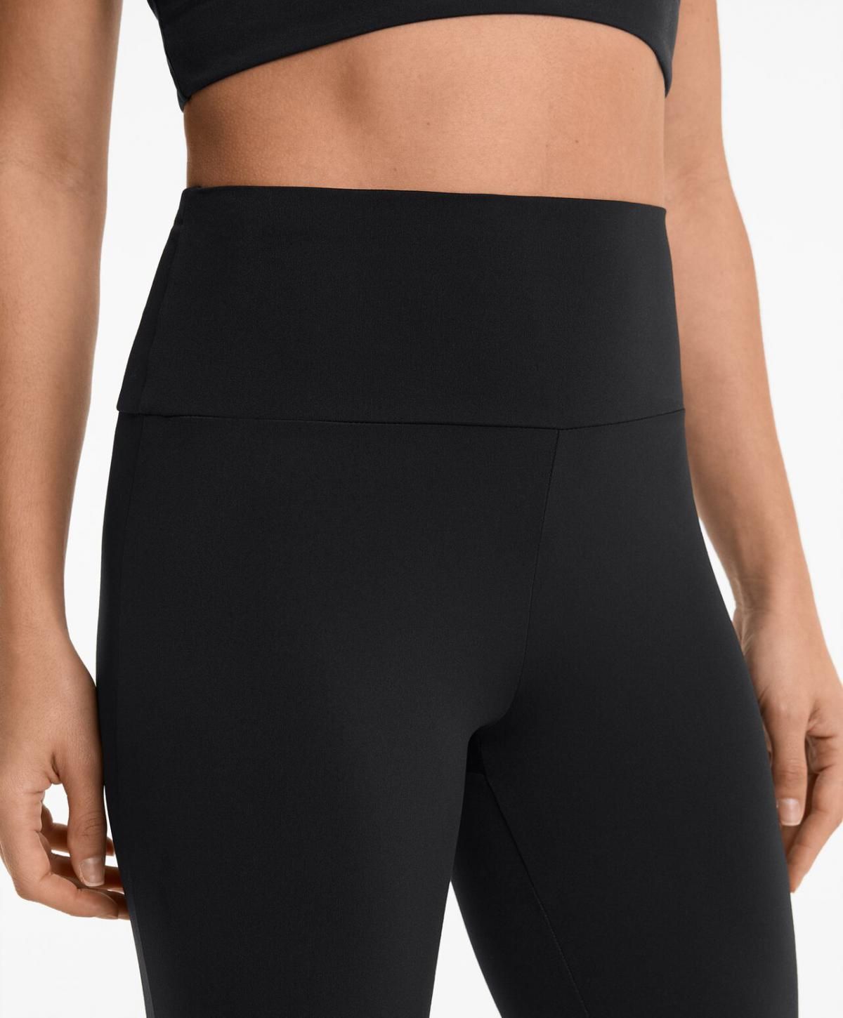 오이쇼 슬릿 하이웨이스트 플레어 테크니컬 팬츠 COMFORTLUX 1458/332 BLACK - 상세 이미지 5