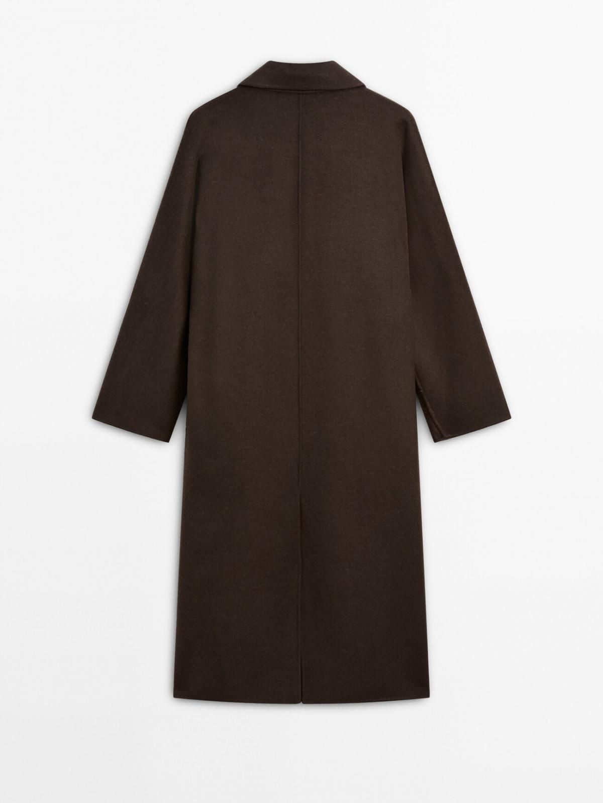 마시모두띠 테일러드 롱 더블브레스트 울블렌드 코트 6431/981 CHOCOLATE - 상세 이미지 3