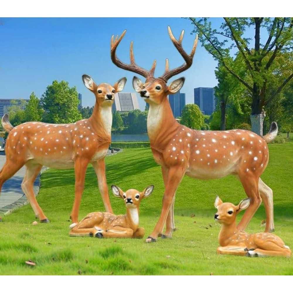 조경 사슴 조형물 정원 조각상 인테리어 장식 공원 기본 사슴 높이 68cm - 상품 이미지