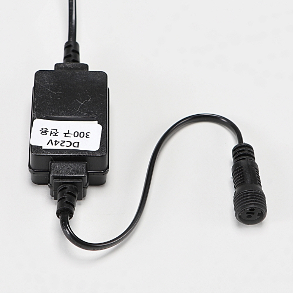 LED 트리구 정류기 어댑터 흑색선 DC24V 96구 300구 겸용 컨버터 - 상품 이미지