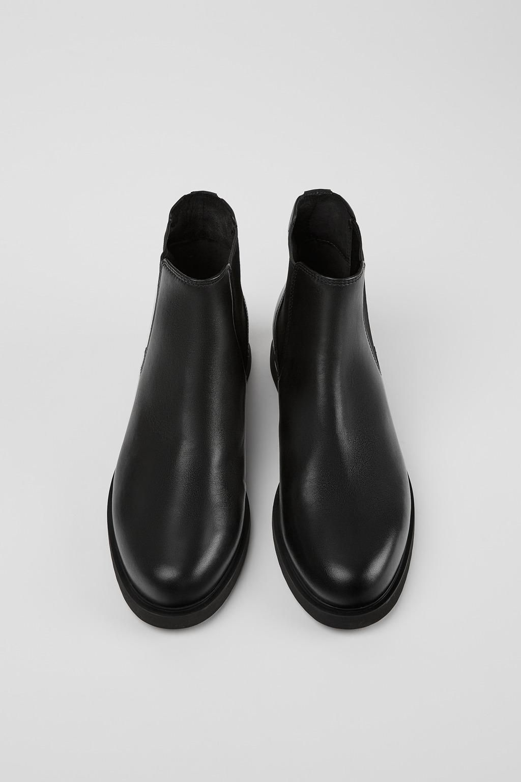 캠퍼 클래식 블랙 레더 첼시 앵클부츠 Iman K400299-001 BLACK - 상세 이미지 4