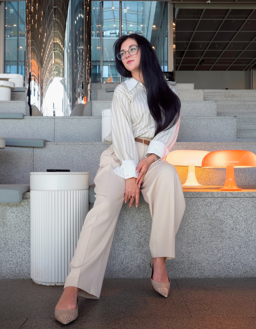 [JSVL]여성 클래식 투핀턱 와이드 슬랙스 - 상세 이미지 3