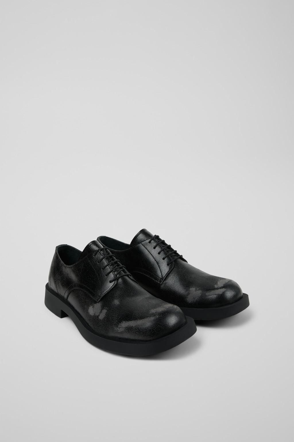 캠퍼 클래식 블랙 레더 레이스업 슈즈 Mil 1978 A500002-015 BLACK - 상세 이미지 2