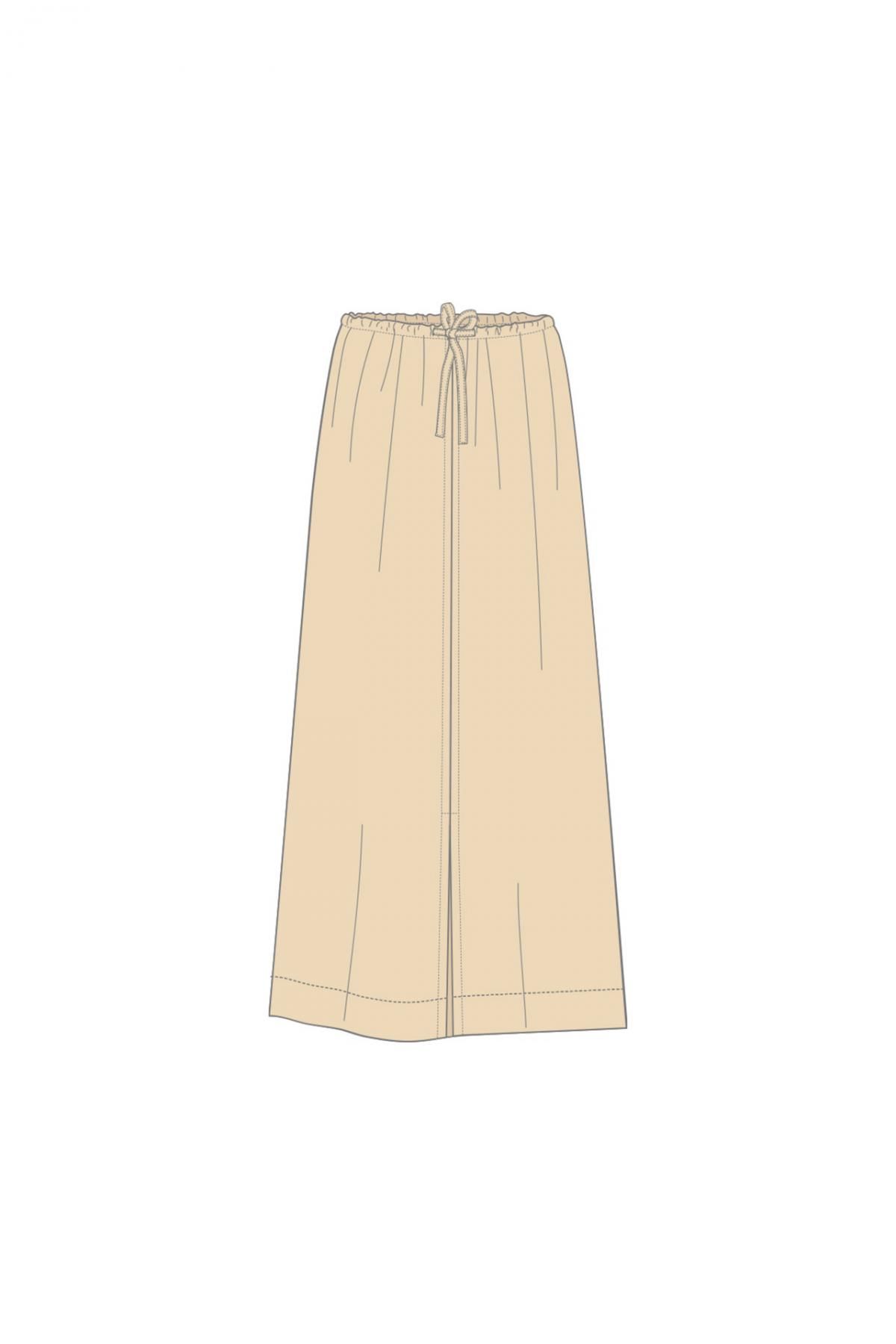 타이니코튼 미니멀 밴딩 릴렉스핏 미디 스커트 SS25-741R70 ONE COLOR - 상세 이미지 2