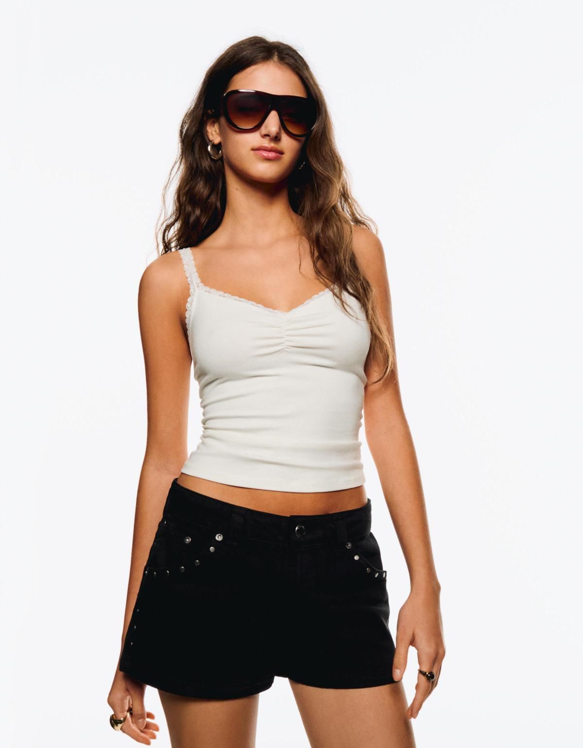 버쉬카 스터드 볼륨 쇼츠 3324/335 BLACK - 상세 이미지 5