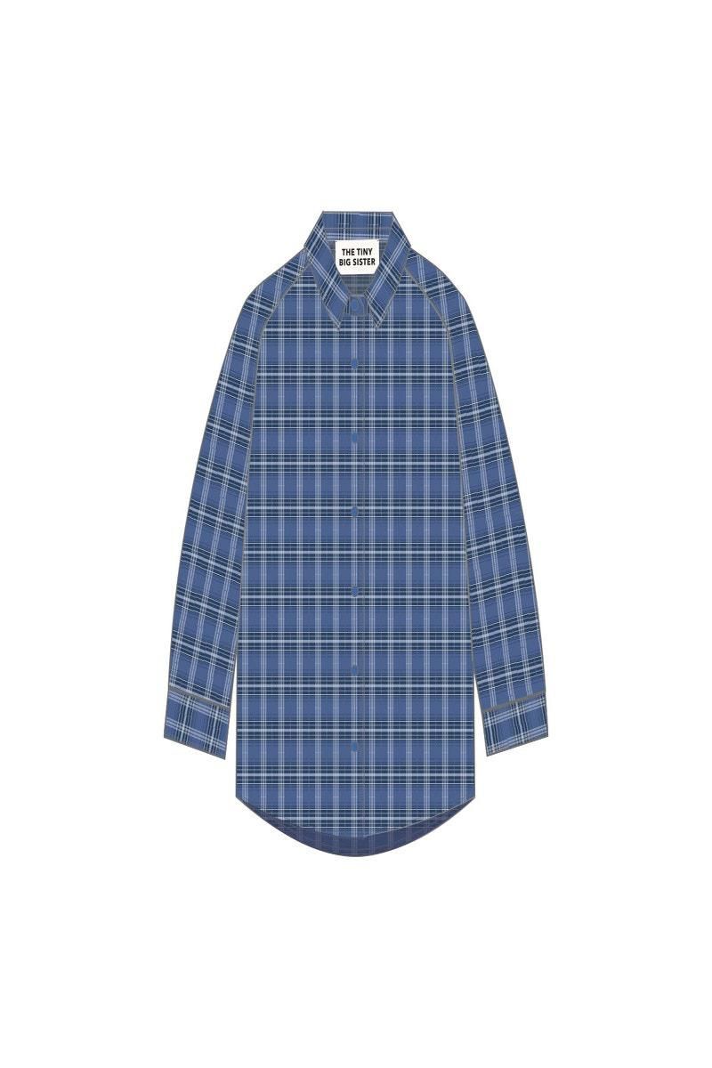 타이니코튼 체크패턴 베이직 긴팔 셔츠 SS25-703M86 ONE COLOR - 상세 이미지 3
