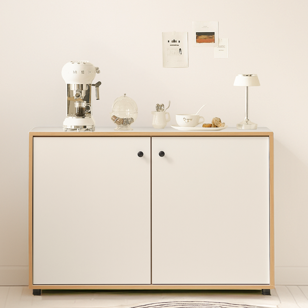 세렌 주방장 정수기받침대 커피머신선반 그릇장 하부장 1200x400x800mm, 2단, 화이트 - 메인 이미지