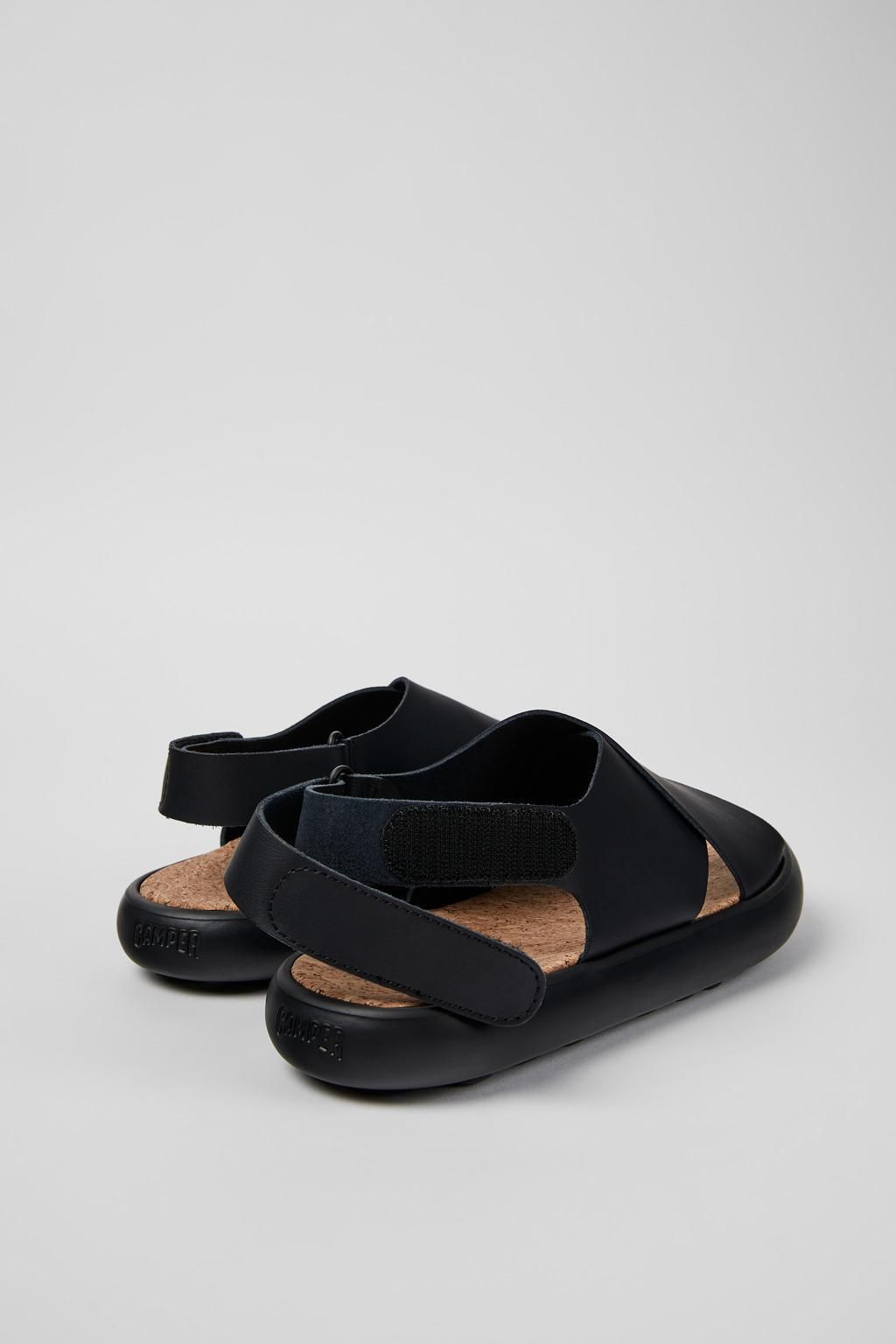 캠퍼 컴포트 크로스 스트랩 블랙 레더 샌들 Pelotas Flota K201666-001 BLACK - 상세 이미지 3