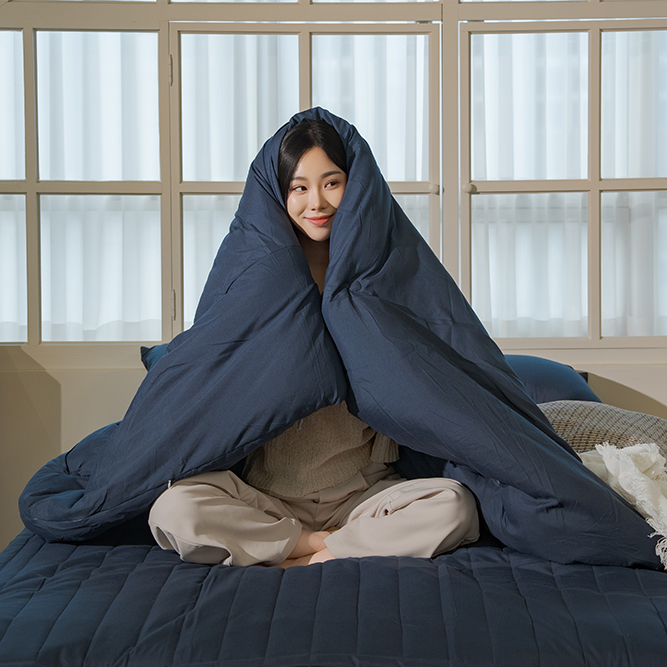 뜨숨 사계절 이불 알러지케어 차렵이불 간절기 가을 신혼 침구 싱글 베이지 - 상세 이미지 5