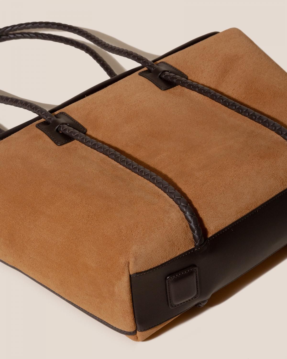 헤레우 포르나 스웨이드 레더 프레임 토트 숄더백 9021937287500 TAN DARK BROWN - 상세 이미지 5