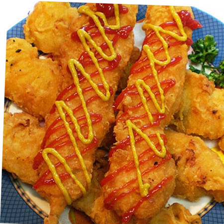 청우후라이드꼬지 순살 치킨 후라이드 닭꼬치 1kg (100gX10개)