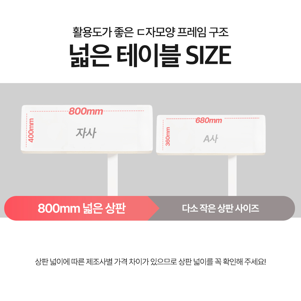 아프로마운트 침대 사이드테이블 높이조절 이동식 티테이블 소파 보조 쇼파테이블 S100W - 상세 이미지 3
