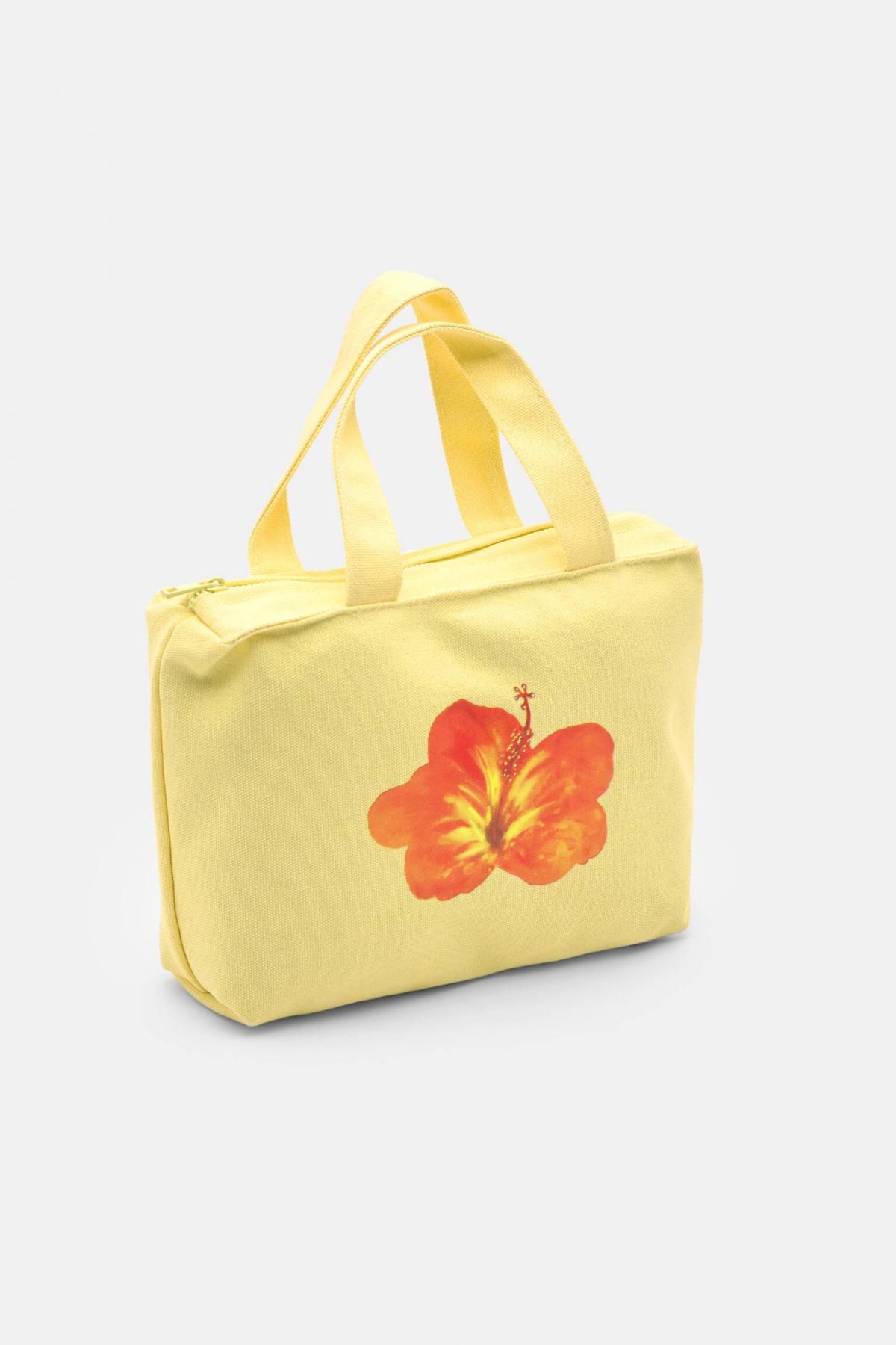 풀앤베어 플라워그래픽 미니 토트백 코튼 3987/316 YELLOW - 상세 이미지 2