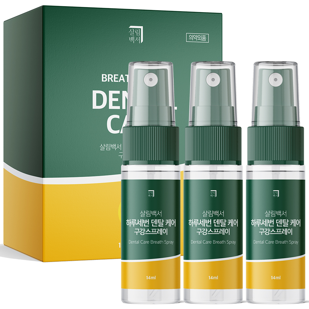 살림백서 덴탈케어 구강 스프레이 14ml 3개 입냄새 제거 마우스 구취 제거 청결제