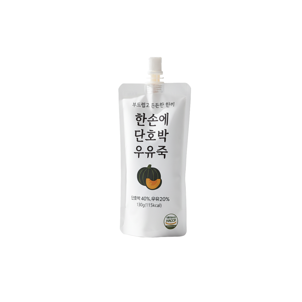 리드팜 짜먹는죽 한손에 단호박 우유 죽 단호박 함량40% 130g, 7개 - 상세 이미지 2