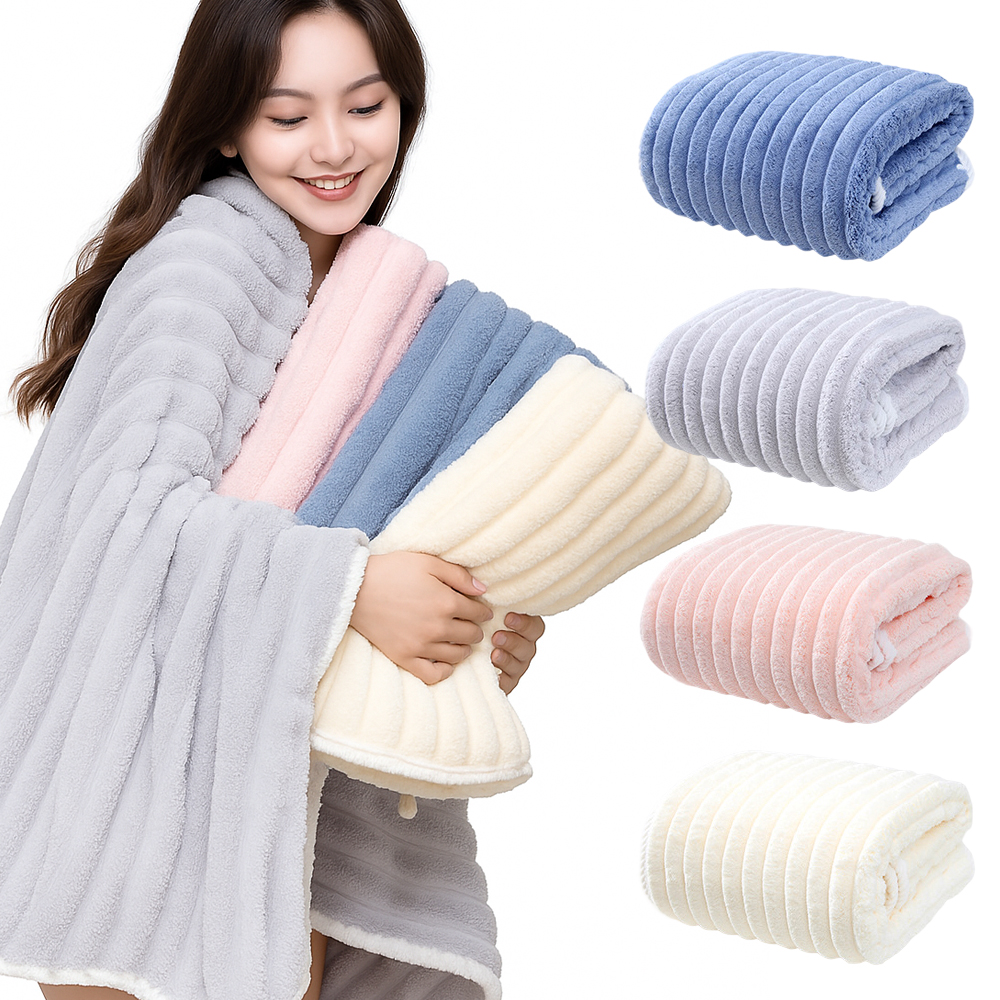 비엠 1+1 대형 바스타월 극세사타월 호텔수건 해변 비치타올 목욕수건 - 상품 이미지