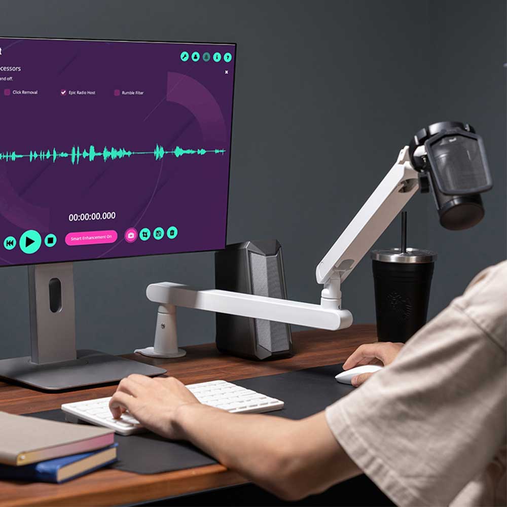 마운트뷰 바텀업 마이크암 마이크 거치대 탁상용 스탠드 걸이 홀더 자바라 팝필터 콘덴서 제품 이미지