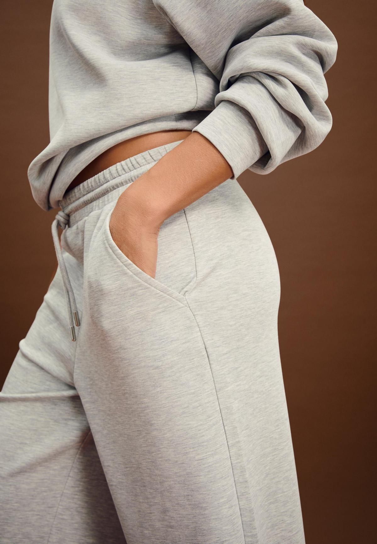 스트라디바리우스 소프트터치 모달 드로스트링 팔라초 팬츠 8737/276 GREY MELANGE - 상세 이미지 2