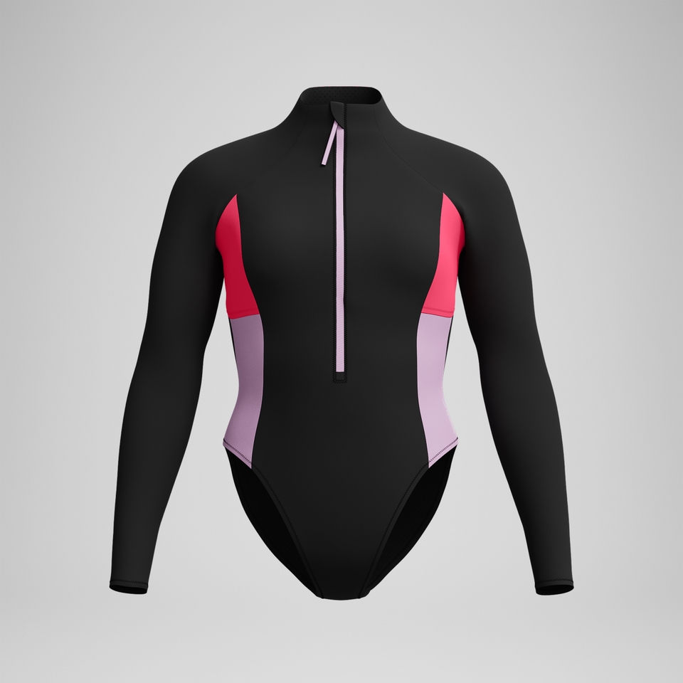 스피도 Colorblock Long Sleeve Zip One Piece 이미지 7