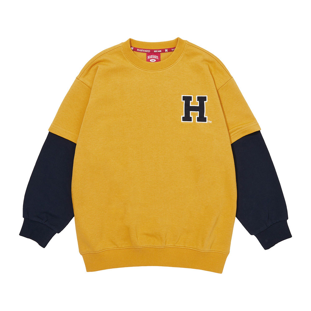 하버드키즈 데일리 소매 포인트 맨투맨 B5F003 - 상세 이미지 4