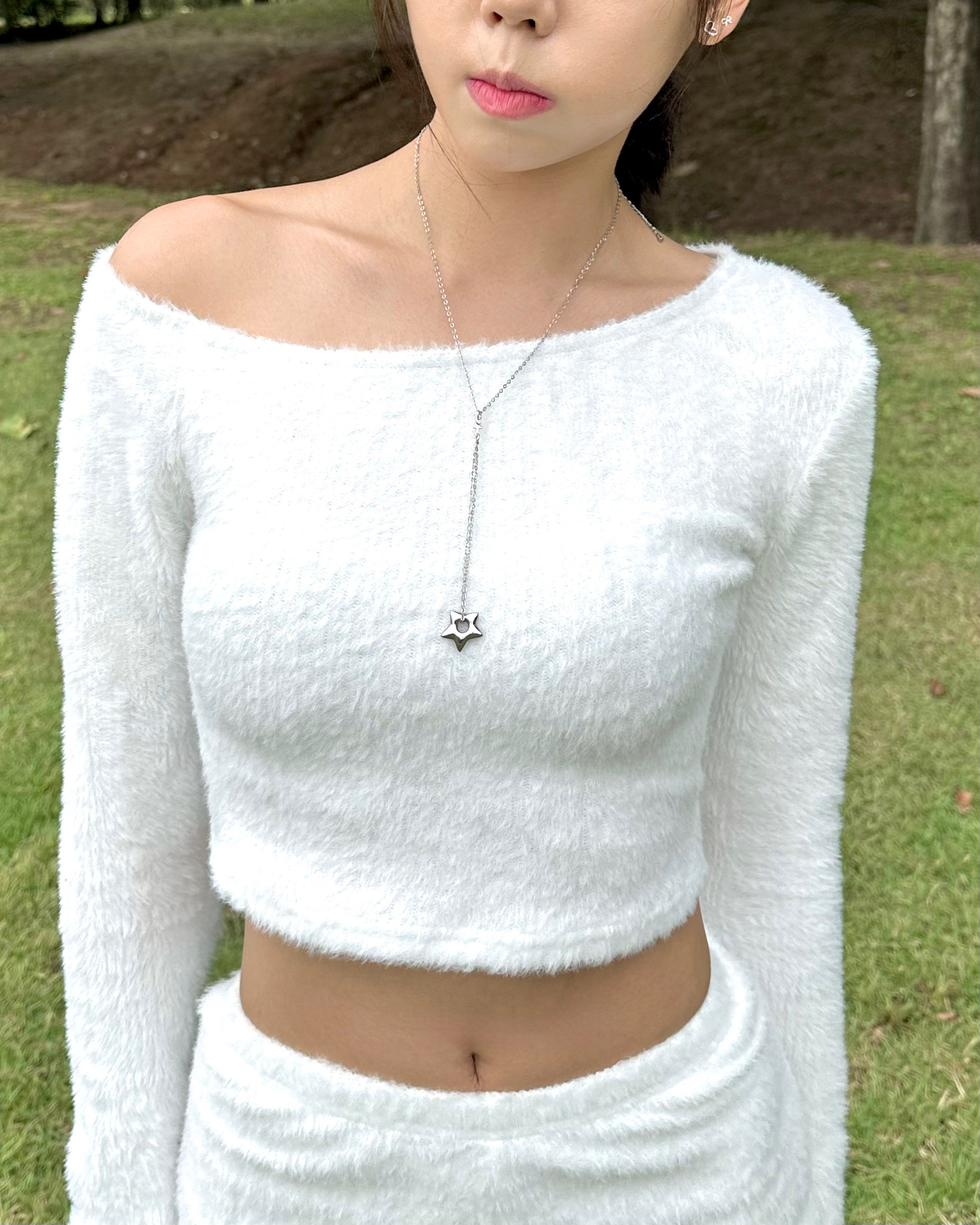 이유진 써지컬 스텔라 드롭 롱 별 목걸이 - 상세 이미지 4