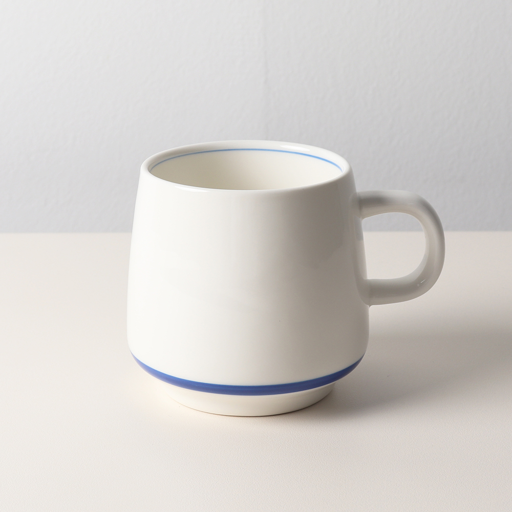 집들이선물 시라쿠스 메이플 카페 머그컵 320ml, 1개, 라인블루 - 상품 이미지