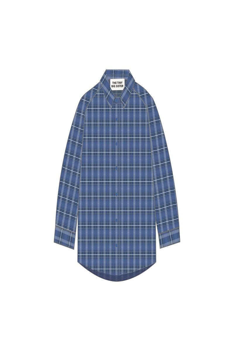 타이니코튼 체크패턴 베이직 긴팔 셔츠 SS25-703M86 ONE COLOR - 상세 이미지 2