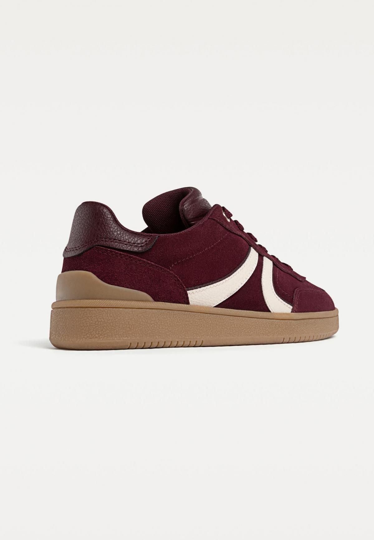 스트라디바리우스 버건디 레더 테크니컬 로우탑 스니커즈 9512/471 BURGUNDY - 상세 이미지 3