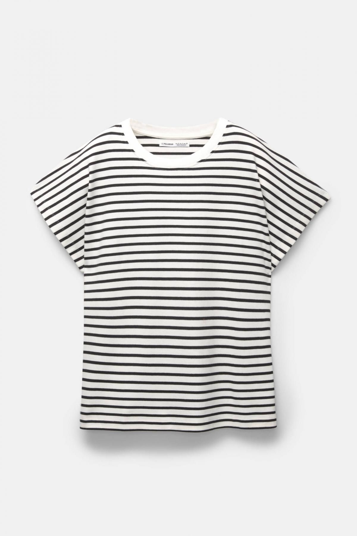 풀앤베어 스트라이프 베이직 라운드넥 반팔 티셔츠 7150/201 STRIPED - 상품 이미지