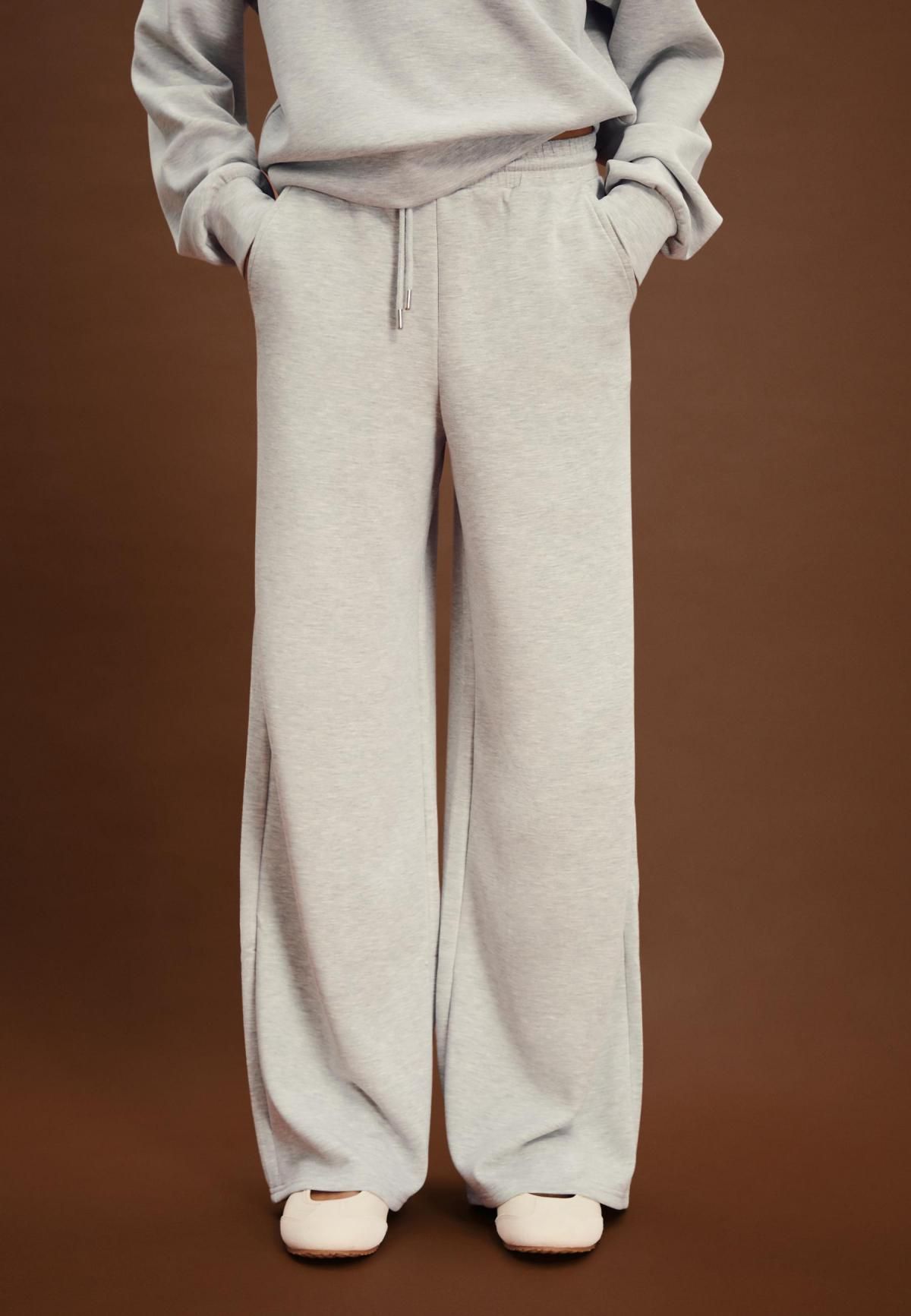 스트라디바리우스 소프트터치 모달 드로스트링 팔라초 팬츠 8737/276 GREY MELANGE - 상품 이미지