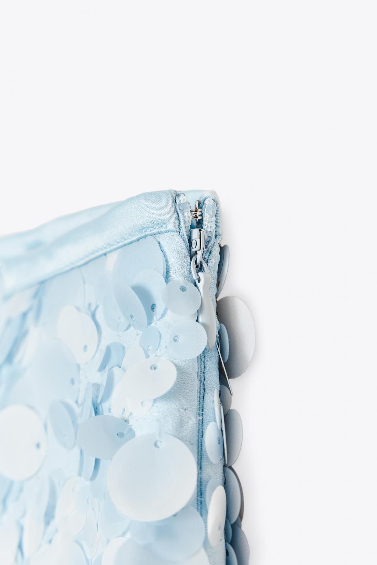 자라 시퀸 글리터 미니 스커트 3920/221 LIGHT BLUE - 상세 이미지 3