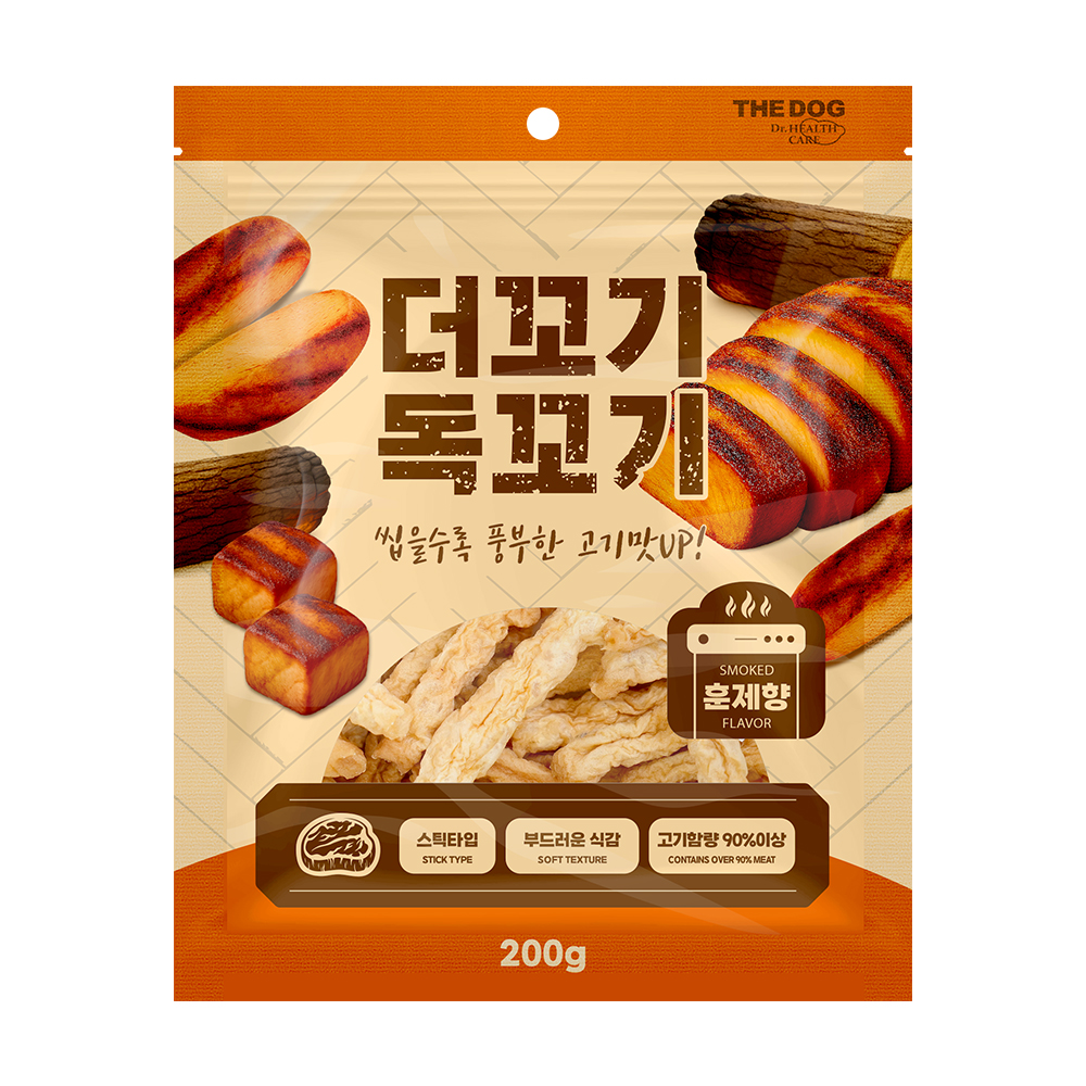 더독 오븐베이크 강아지 간식 더꼬기독꼬기 훈제향, 200g, 1개 - 메인 이미지