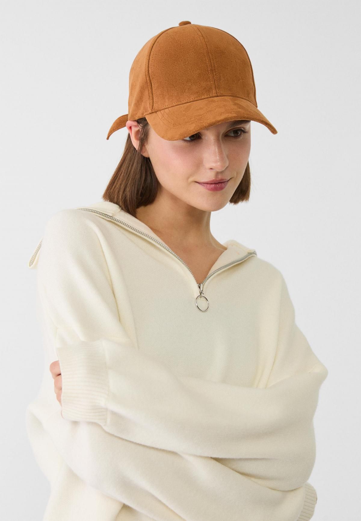 스트라디바리우스 스웨이드 터치 베이직 캡모자 0722/803 PALE CAMEL - 상세 이미지 3