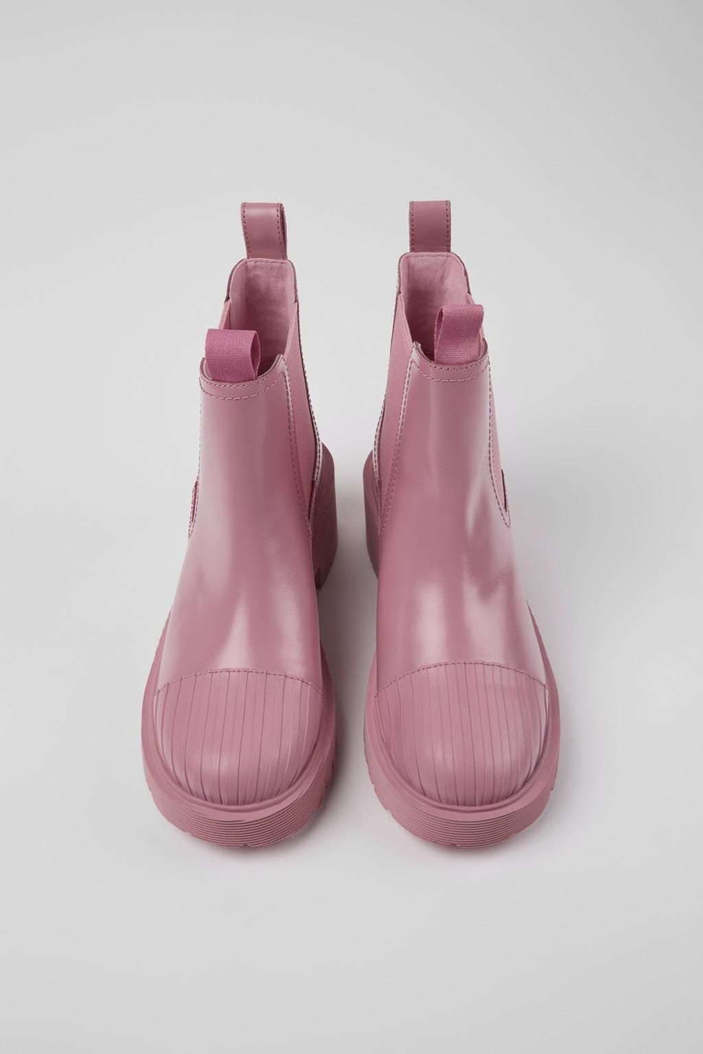 캠퍼 청키솔 핑크 레더 첼시부츠 Milah K400704-003 PINK - 상세 이미지 4