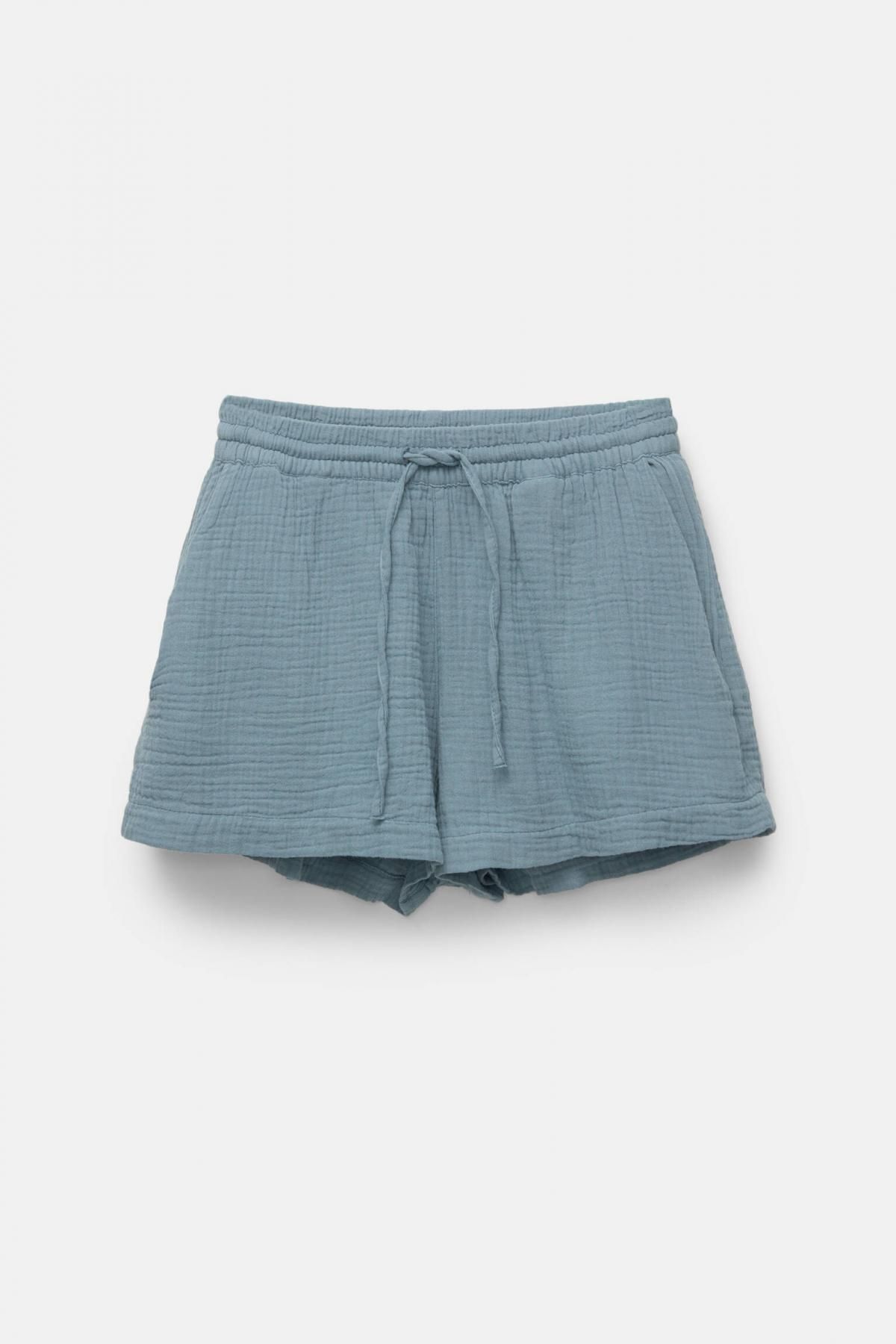 풀앤베어 텍스처 오버사이즈 밴딩 쇼츠 7696/350 BLUE - 상품 이미지