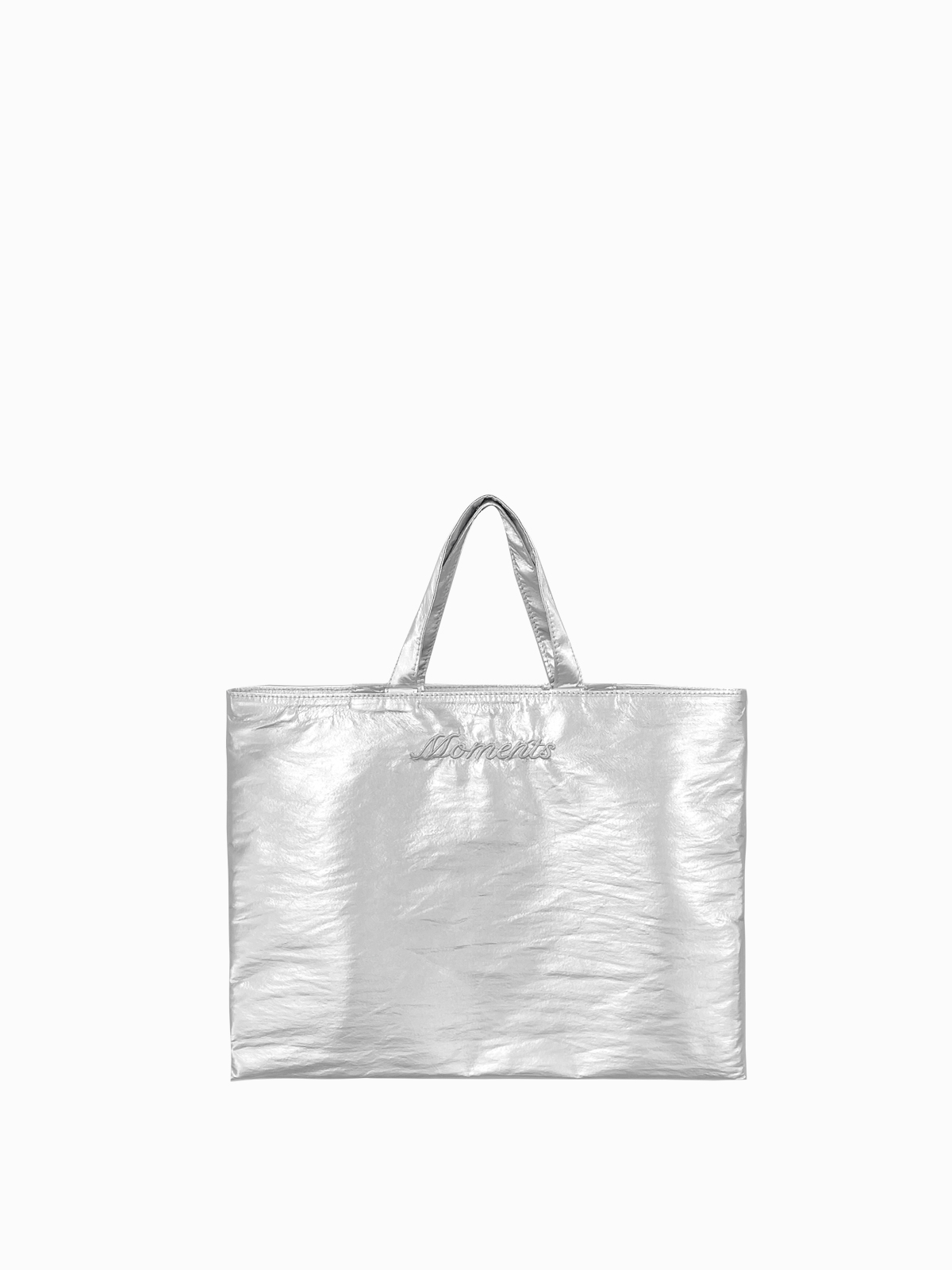 여름 에코백 가방 숄더백 토트백 여행용 가벼운 글로시 백 온앳인 silver (실버) - 상세 이미지 2