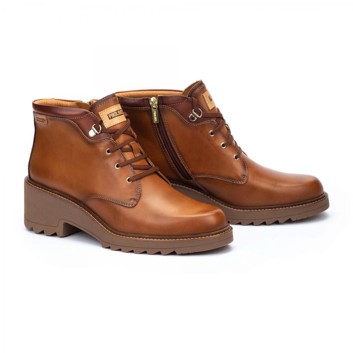 피콜리노스 베이직 레이스업 앵클부츠 ALCARAZ W7A-8555C1 BRANDY 이미지 6