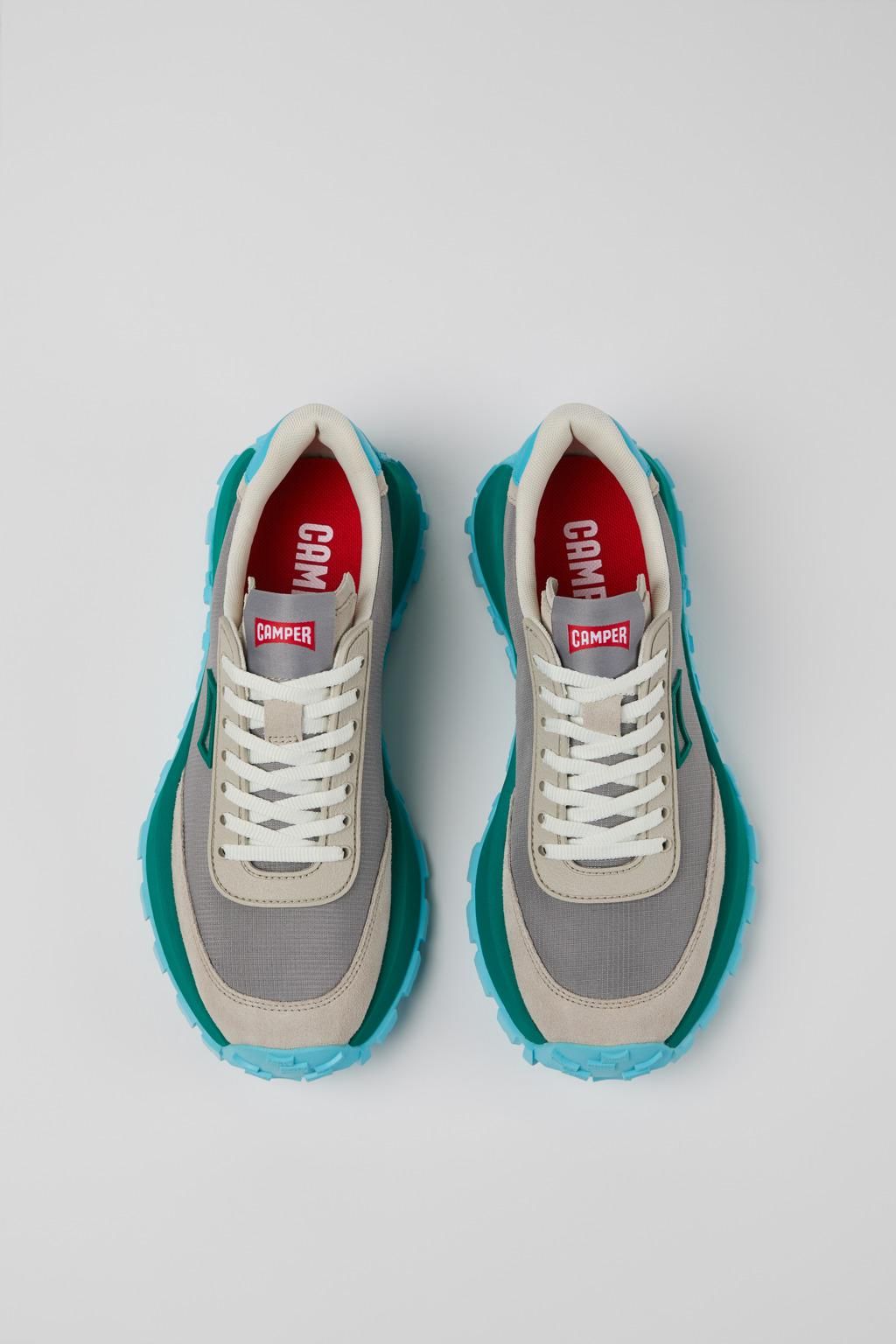 캠퍼 멀티컬러 친환경 VIBRAM 여성 러닝 스니커즈 Drift Trail K201462-041 GREY - 상세 이미지 4