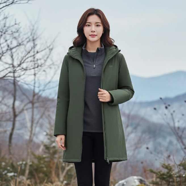 네파 여성 겨울 리버시블 아웃도어 방풍 바람막이 경량패딩 구스다운 점퍼 - 상세 이미지 3