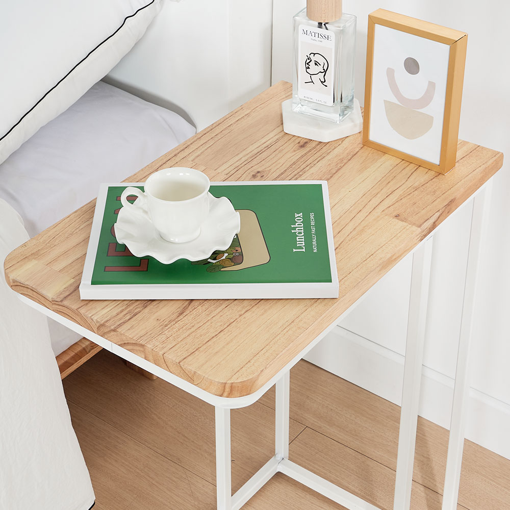 보쿠 거실 사이드 테이블 소파 틈새 티 1인용 원목 침대 노트북 책상 미니