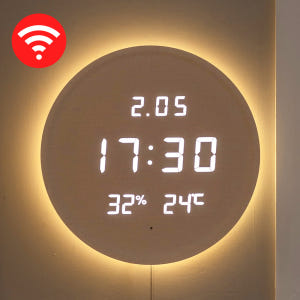 플라이토 벽시계 LED 벽걸이 3세대 백라이트 인테리어 디지털 전자 거실... 솔직 후기 | 실제 배치 사진 포함 - 상품 이미지 1