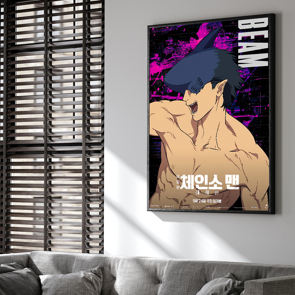 체인소맨 레제편 포스터 인테리어 캔버스 액자 영화 한국어 N A4 - 상세 이미지 2