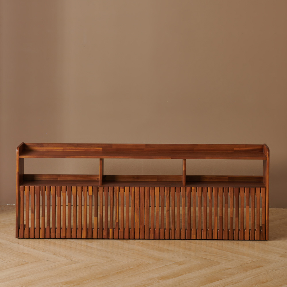 아카시아 원목 침대헤드 선반 S